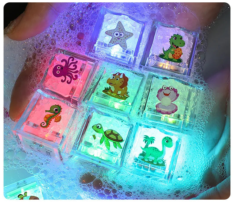 Bath Lights for Kids Fun Waterproof Sensory Toys,LED Ice Glow Bath Toys for Boys Girls Bathtub Pool Shower Tank Home Travel Play