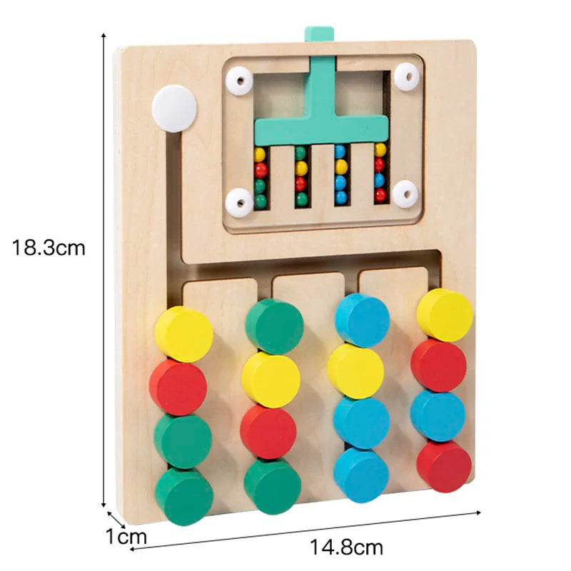 Wooden Montessori Colors Cognitive Matching Game Early Learning Educational Toys For Children Kids Logical Thinking Training