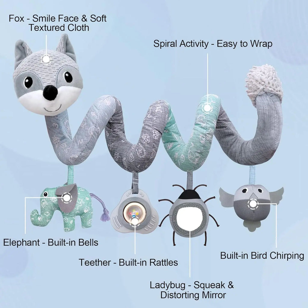 Car Seat Toys for Babies 0-6 Months Boys Girls Newborn Toys Stroller Toy Carseat Toys Hanging Toys Music Rattle Baby Toys