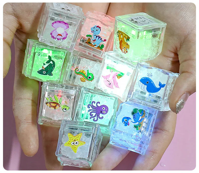 Bath Lights for Kids Fun Waterproof Sensory Toys,LED Ice Glow Bath Toys for Boys Girls Bathtub Pool Shower Tank Home Travel Play