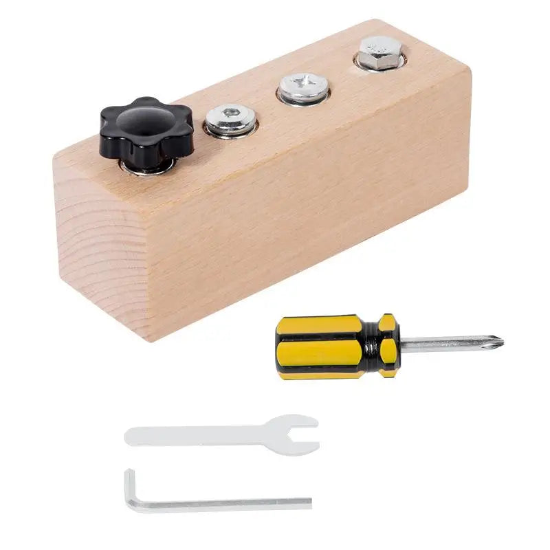 1Establecer Juguetes Educativos Tempranos Montessori para Entrenamiento de Habilidades Motoras Finas, Mejora Juguetes de Desmontaje de Tornillo y Tuerca de Madera para Niños