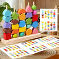 Early Learning Montessori Toys; Wooden Stacking Blocks, Lacing Beads & Shape Stacker; Amazing Sequencing Gift Ideas