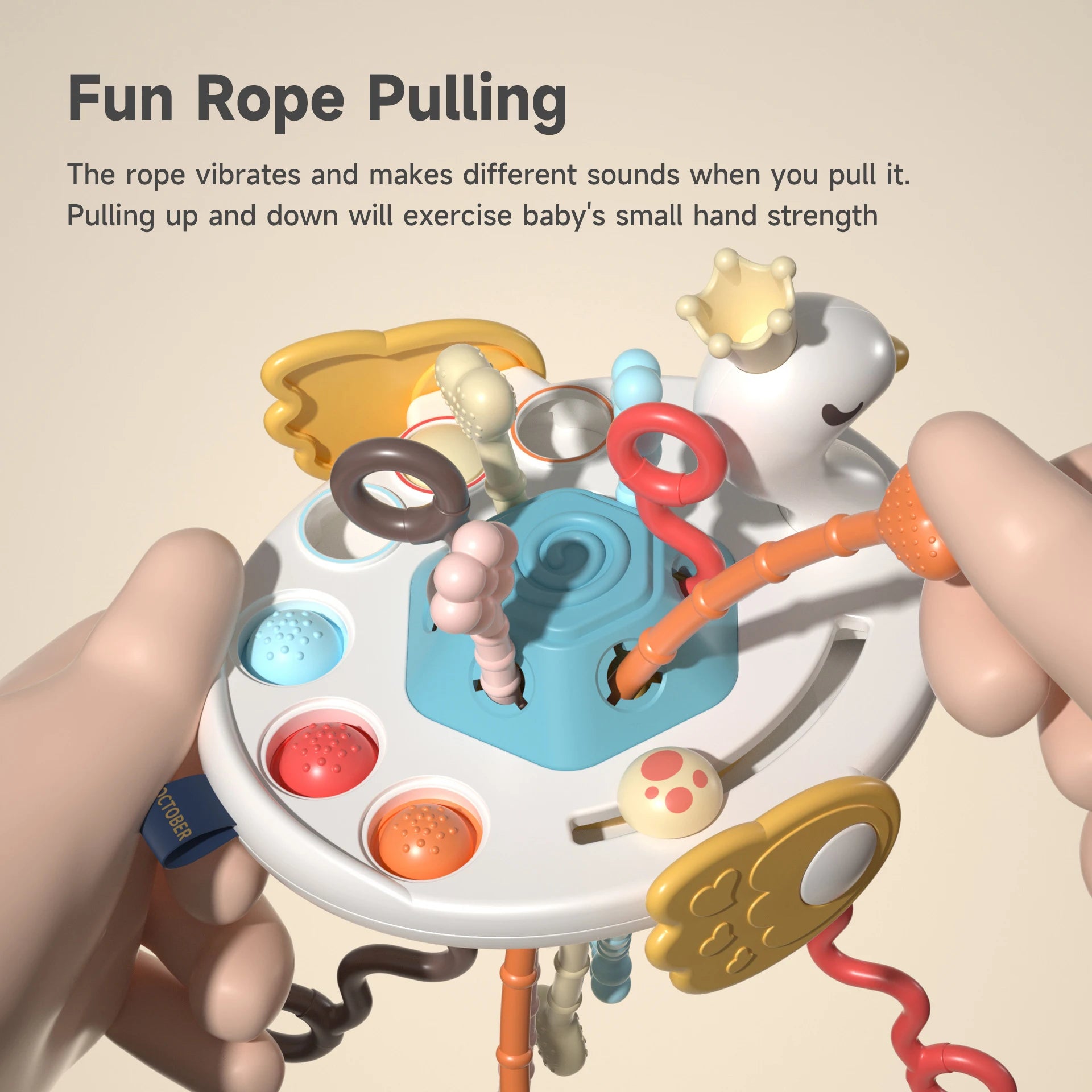 Baby Montessori Sensory Development Toys Pull String Finger Grasp Training Learning Toys 0-12 Months Babies Toy Educational Gift