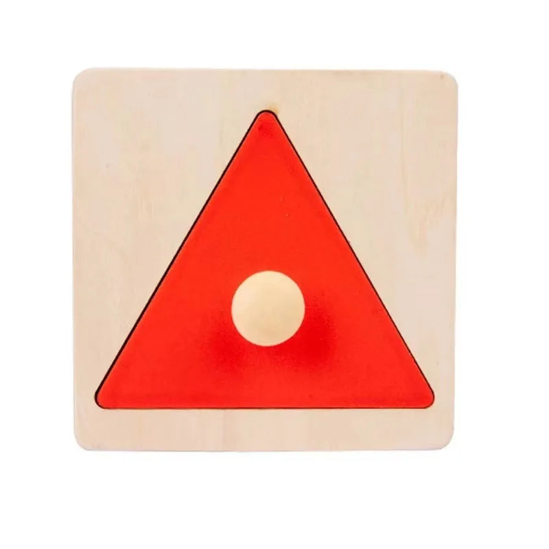 Juguete Montessori de madera con tablero de agarre, forma geométrica, clasificación de colores, rompecabezas de matemáticas, juego de aprendizaje preescolar, regalo para bebés y niños