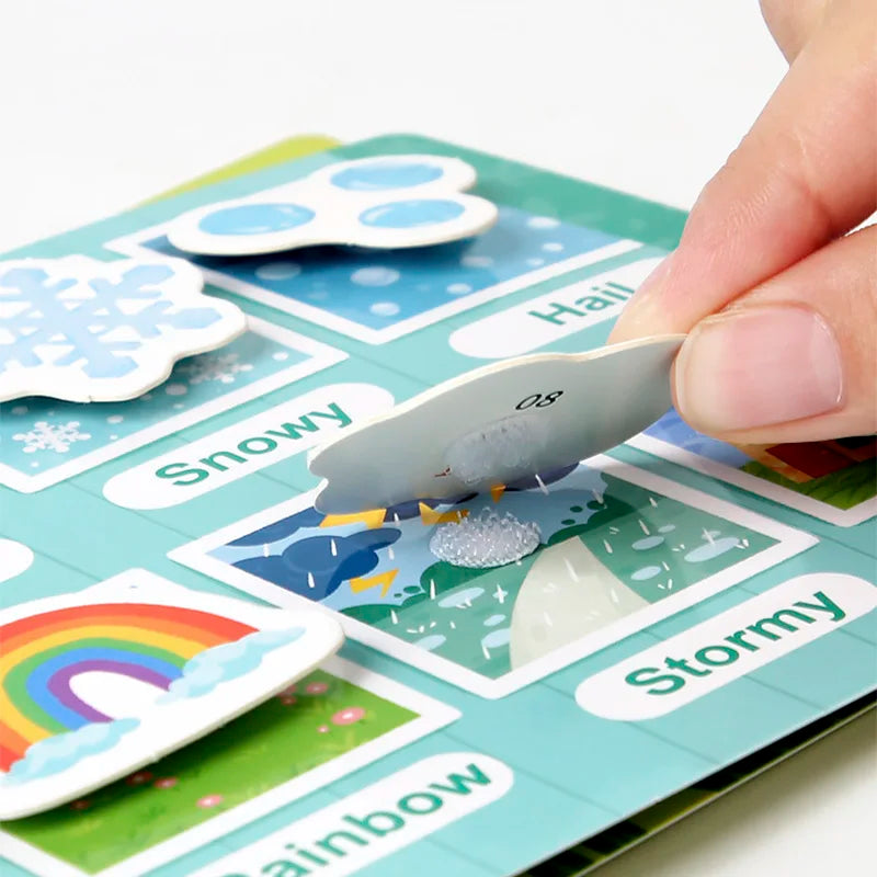 Montessori Children Busy Book My First Quiet Book Paste Early Learning Education Toys Children Matching Game For Kids 2 3 Years