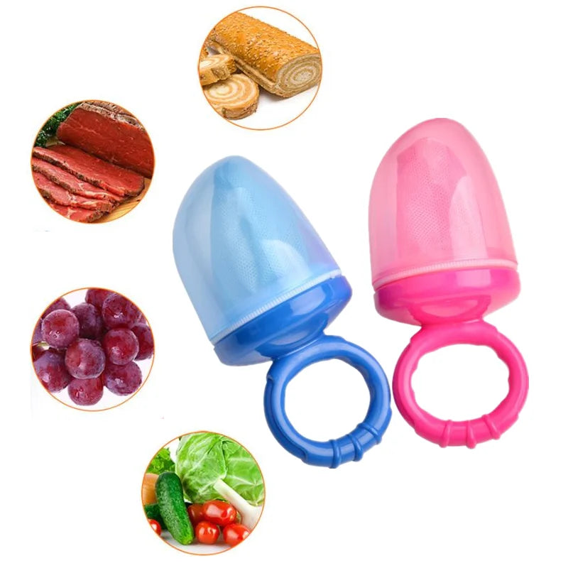 Baby Pacifier Fresh Food Nibbler Feeder soother Newborn Safety Feeding Nipple Mesh Bag Chew Fruits Vegetables Chupeta Soother