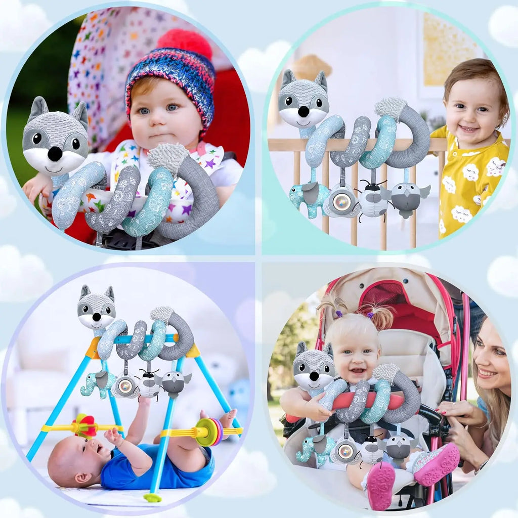Car Seat Toys for Babies 0-6 Months Boys Girls Newborn Toys Stroller Toy Carseat Toys Hanging Toys Music Rattle Baby Toys