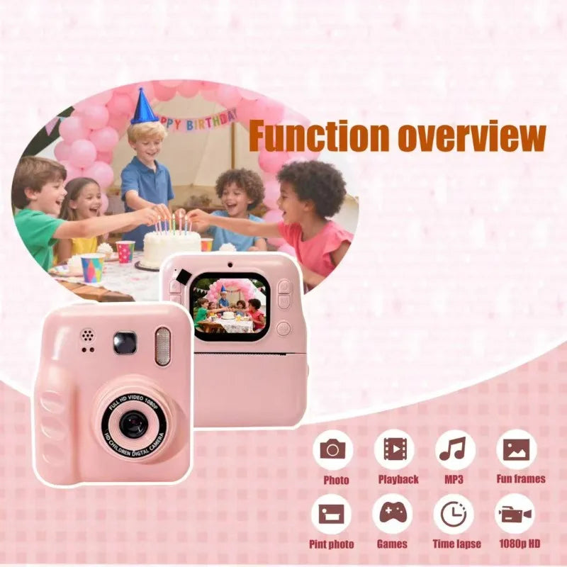 Children's Polaroid print camera high definition dual lens can take pictures and videos toy gift box
