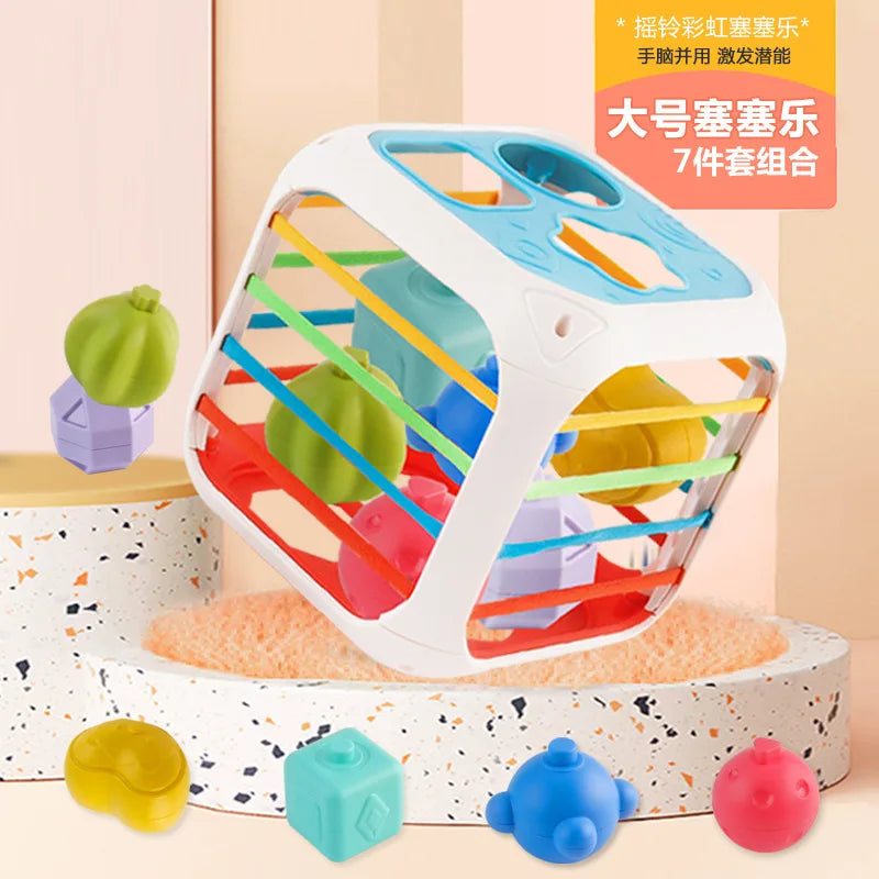 Baby Montessori Toy 2 Years Shape Sorter Toy Sensory Sorting Toys Motor Training Gamebaby Kids Educational Toys For Baby 1 2