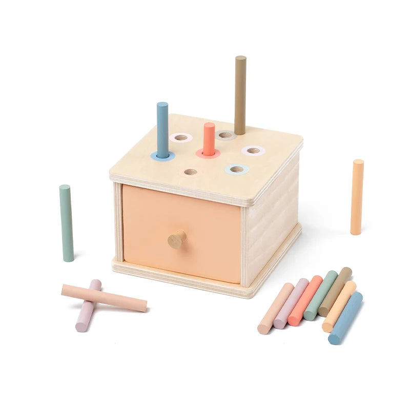 Baby Montessori Sensory Toy Obiect Permanent Box Color Sorting Matching Game Coin Box Ball Drop Fine Motor Skills Education Toys