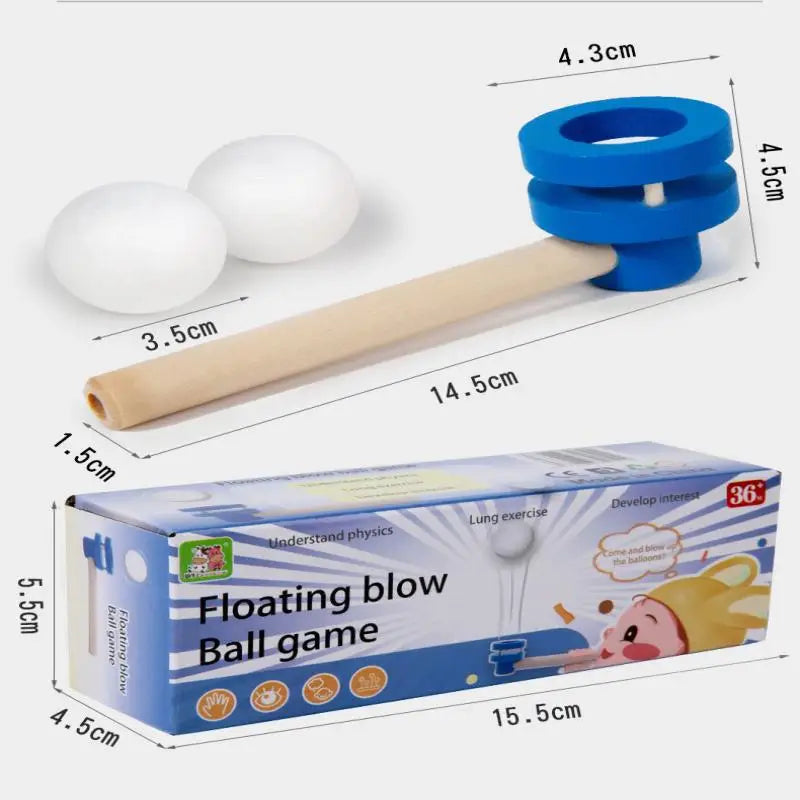Whale Floating Ball Toy With Whistle Ball Blowing Floating Blow Pipe Ball Two In One Sensory Fine Motor Skills Educational Toys
