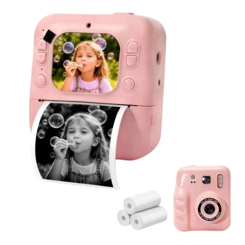 Children's Polaroid print camera high definition dual lens can take pictures and videos toy gift box