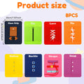 8Pcs Toddler Montessori Board Creative Felt Cloth Dress Learning Board Portable Fine Motor Skill Toy for Home Classroom Car