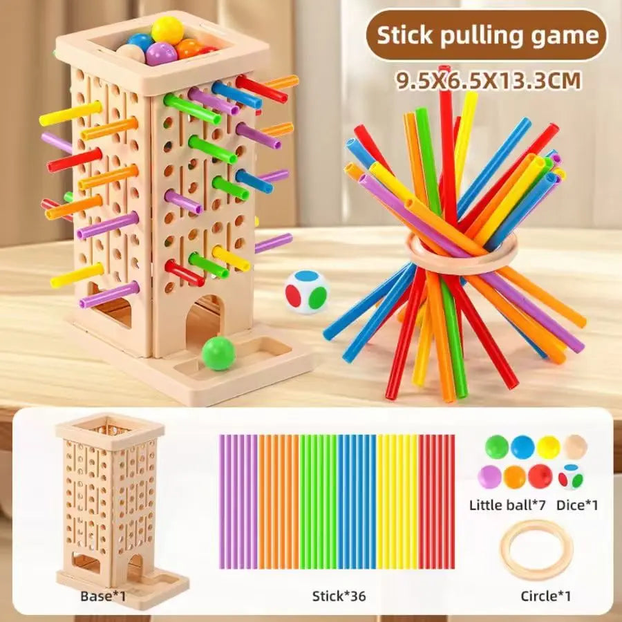 Colorful Stick-Pulling Game - Children's Fine Motor Skills and Parent-Child Interactive Educational Toy