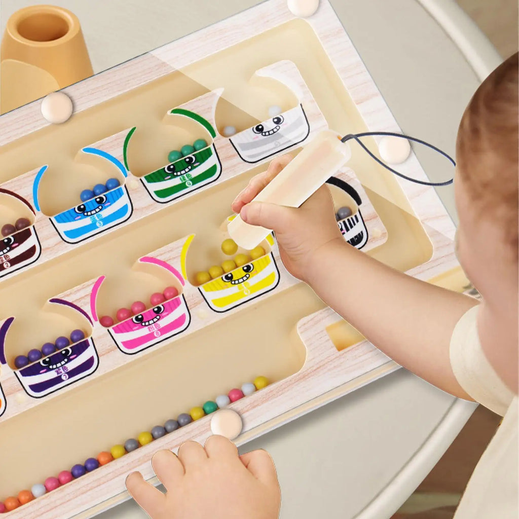 Magnetic Color Number Maze Board Creative Educational Learning Toy Kids Fine Motor Skills Development Game Birthday Gifts