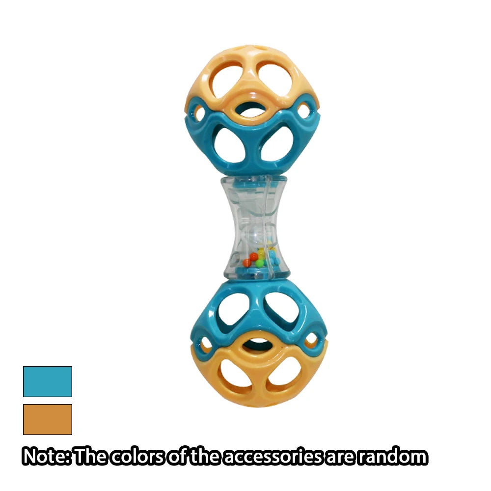 Baby Teething & Grasping Toy, Soft Rubber Rattle Ball for Sensory Development, Ideal Holiday Gifts for Newborns