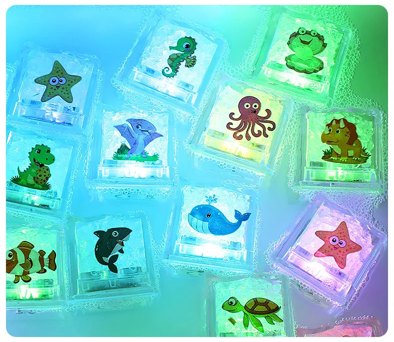 Bath Lights for Kids Fun Waterproof Sensory Toys,LED Ice Glow Bath Toys for Boys Girls Bathtub Pool Shower Tank Home Travel Play