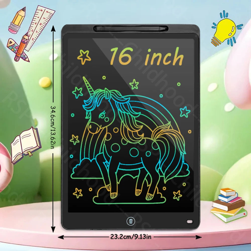 16 Inch LCD Writing Board Drawing tablet Kids Writing Painting Children Educational Toys for 3 4 5 6 7 8 Years Girls Boys Gifts