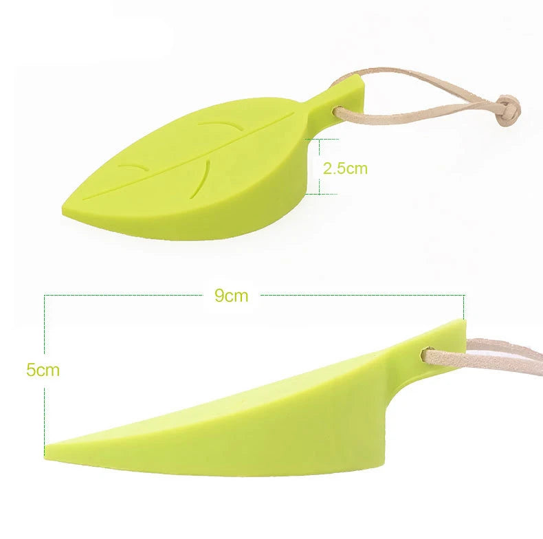 Leaves Shape Silicone Rubber Door Stop Stoppers Door Block Children Anti-Folder Hand Hotel Security Door Card Hanging