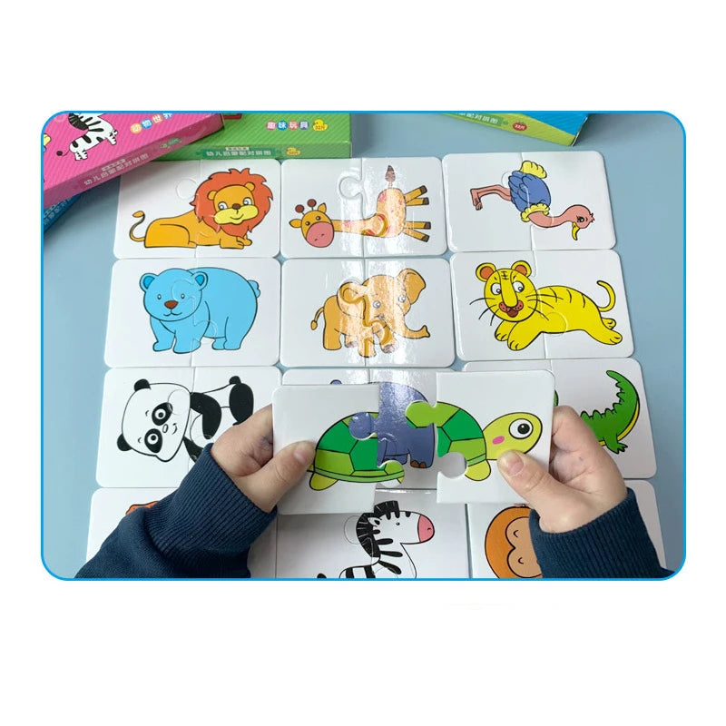 Tarjetas Montessori Juguetes Educativos para Niños Puzles Educativos de Aprendizaje Desarrollar Juegos Cognitivos para Bebés Niños Novedad para Bebés