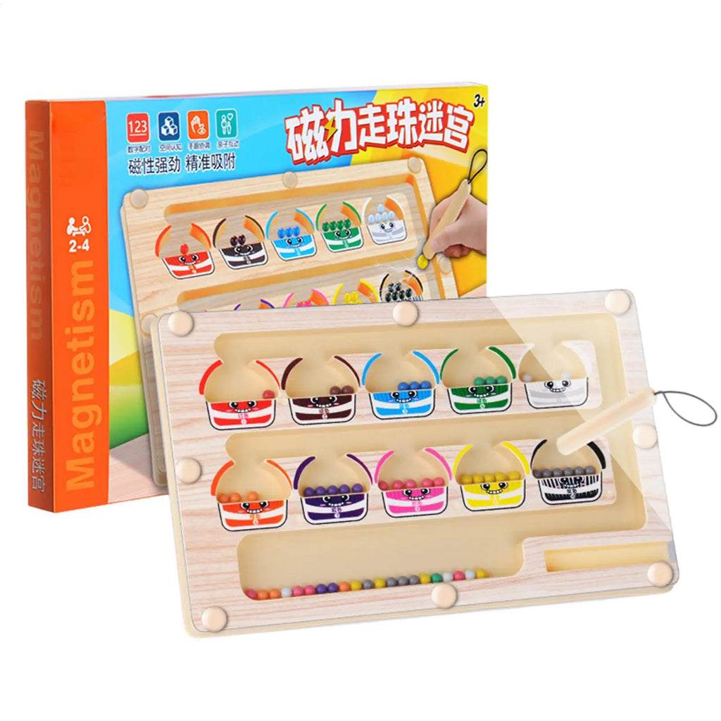 Magnetic Color Number Maze Board Creative Educational Learning Toy Kids Fine Motor Skills Development Game Birthday Gifts