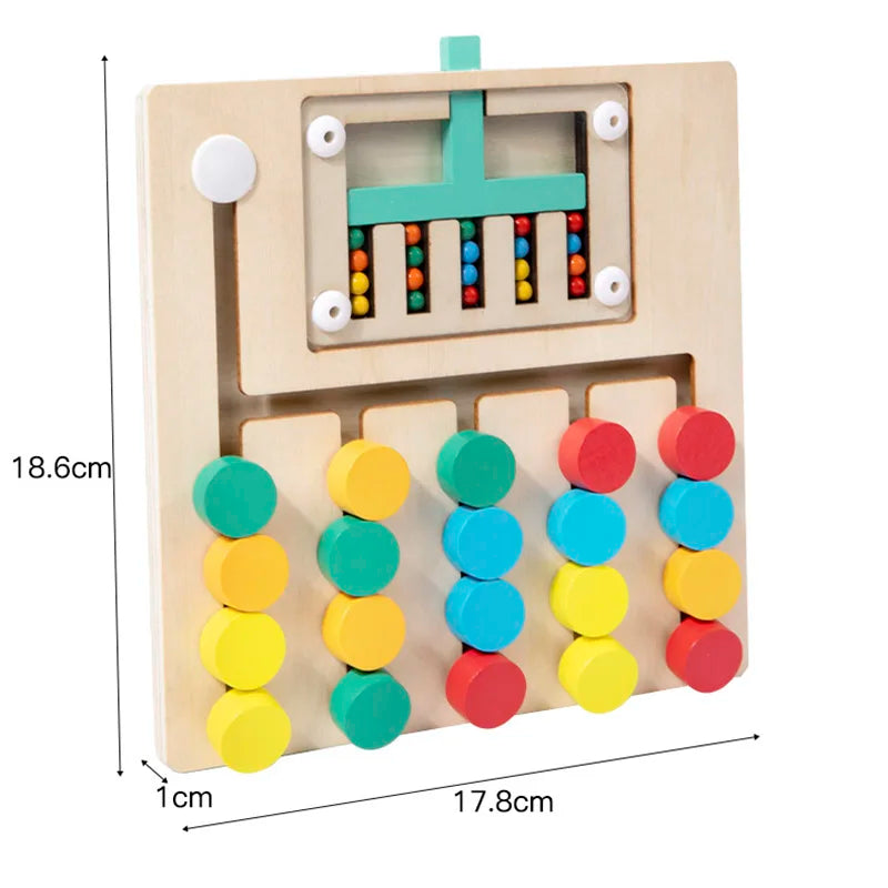 Wooden Montessori Colors Cognitive Matching Game Early Learning Educational Toys For Children Kids Logical Thinking Training