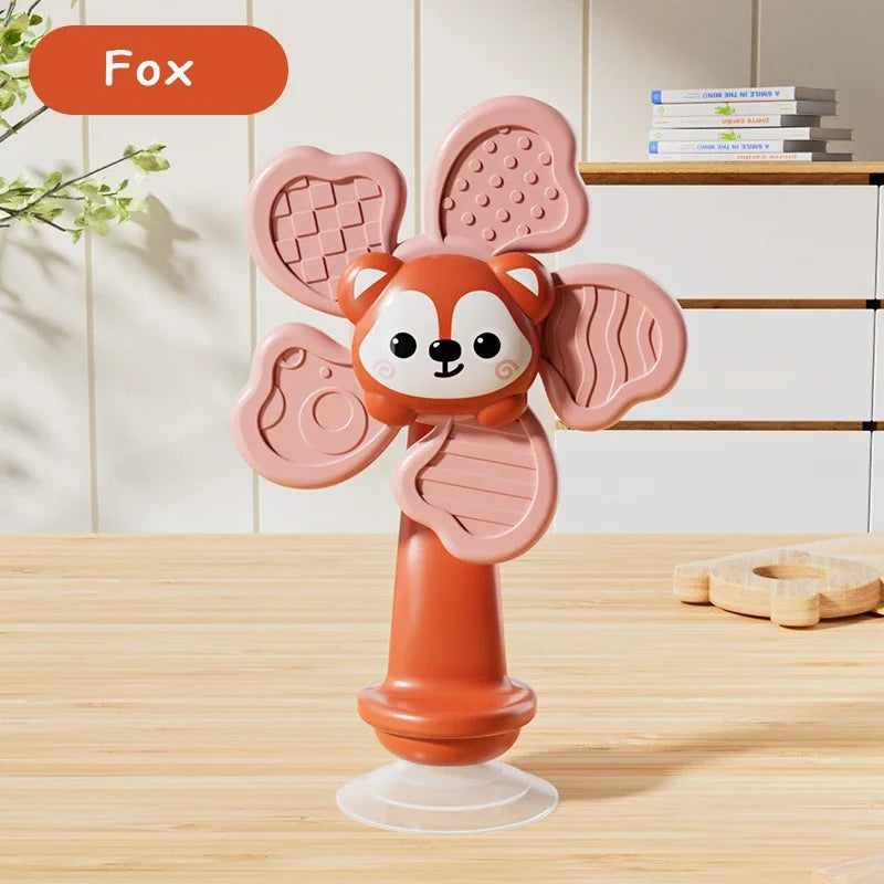 Montessori Suction Spinner Toy for Babies Animal Fidget Spinner Sensory Texture Toy for Fine Motor Skills Early Development Toys