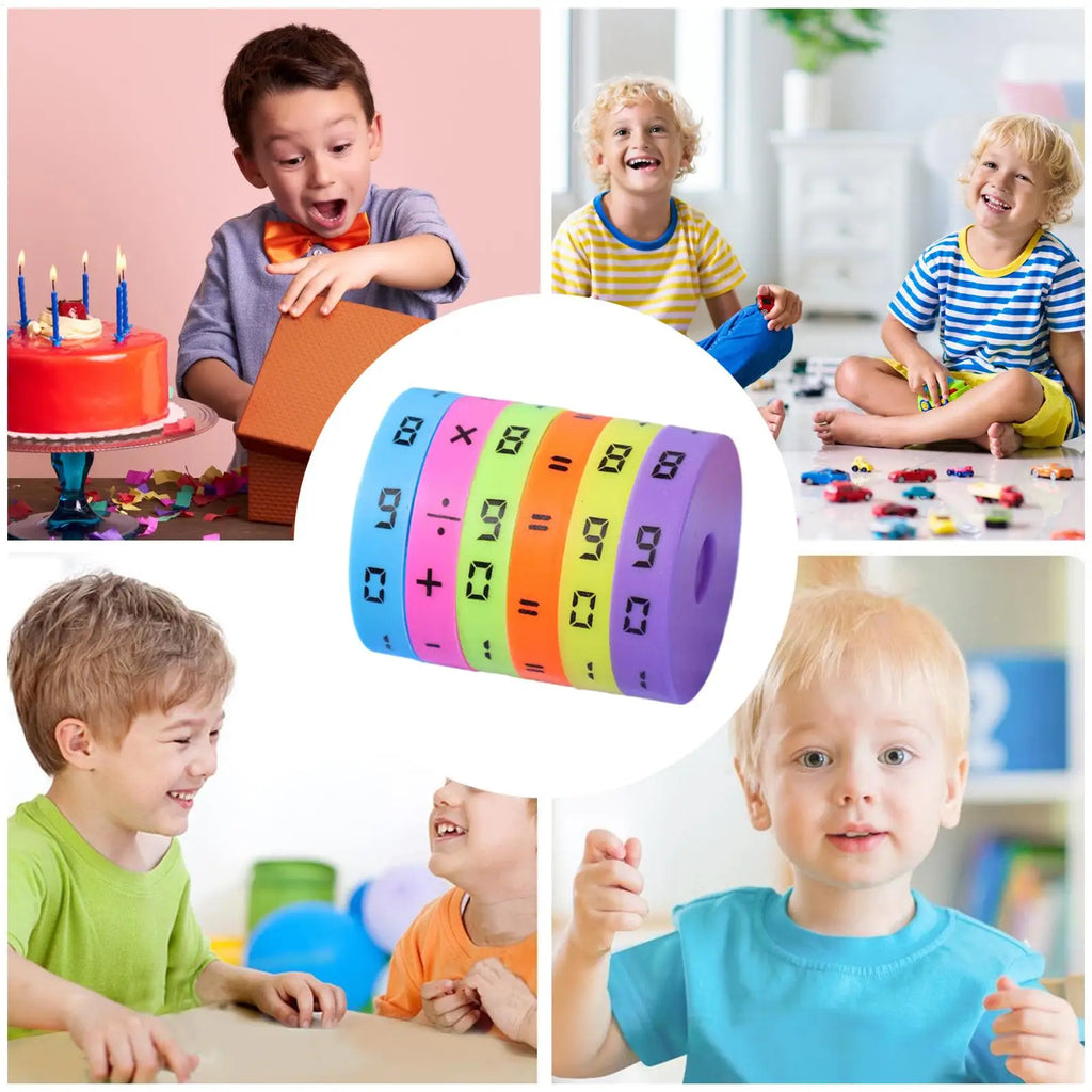 Math Learning Toy Colorful Arithmetic Cube with Numbers for Preschool Kids, Educational Intelligence Game STEM Counting Toy