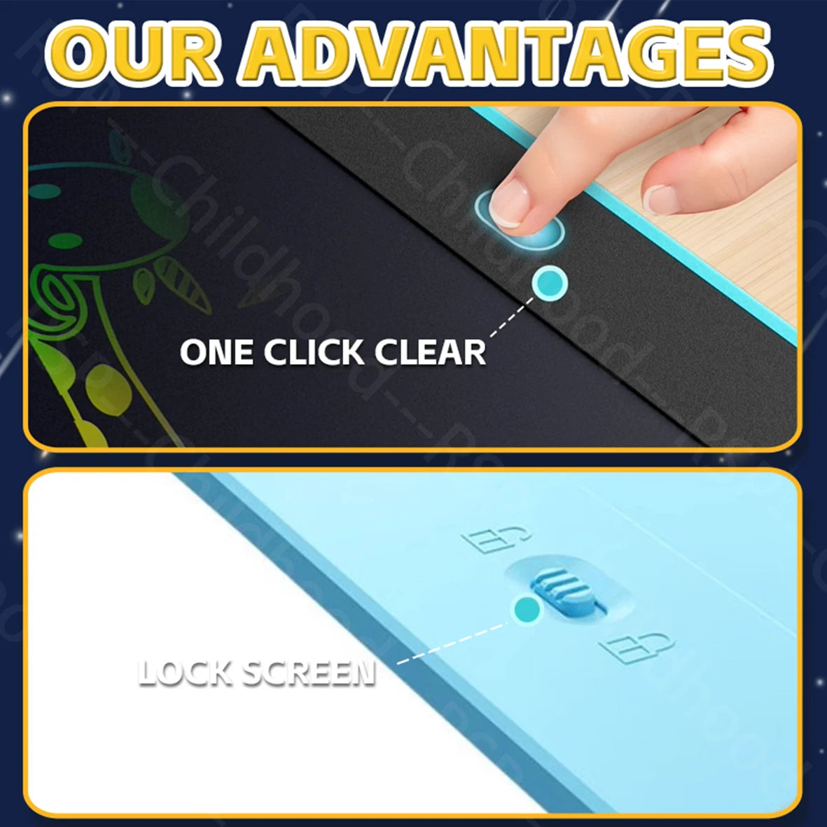 16 Inch LCD Writing Board Drawing tablet Kids Writing Painting Children Educational Toys for 3 4 5 6 7 8 Years Girls Boys Gifts