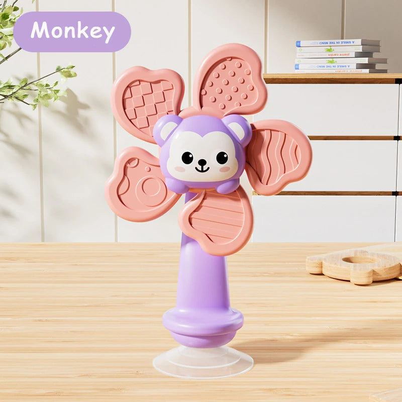 Montessori Suction Spinner Toy for Babies Animal Fidget Spinner Sensory Texture Toy for Fine Motor Skills Early Development Toys