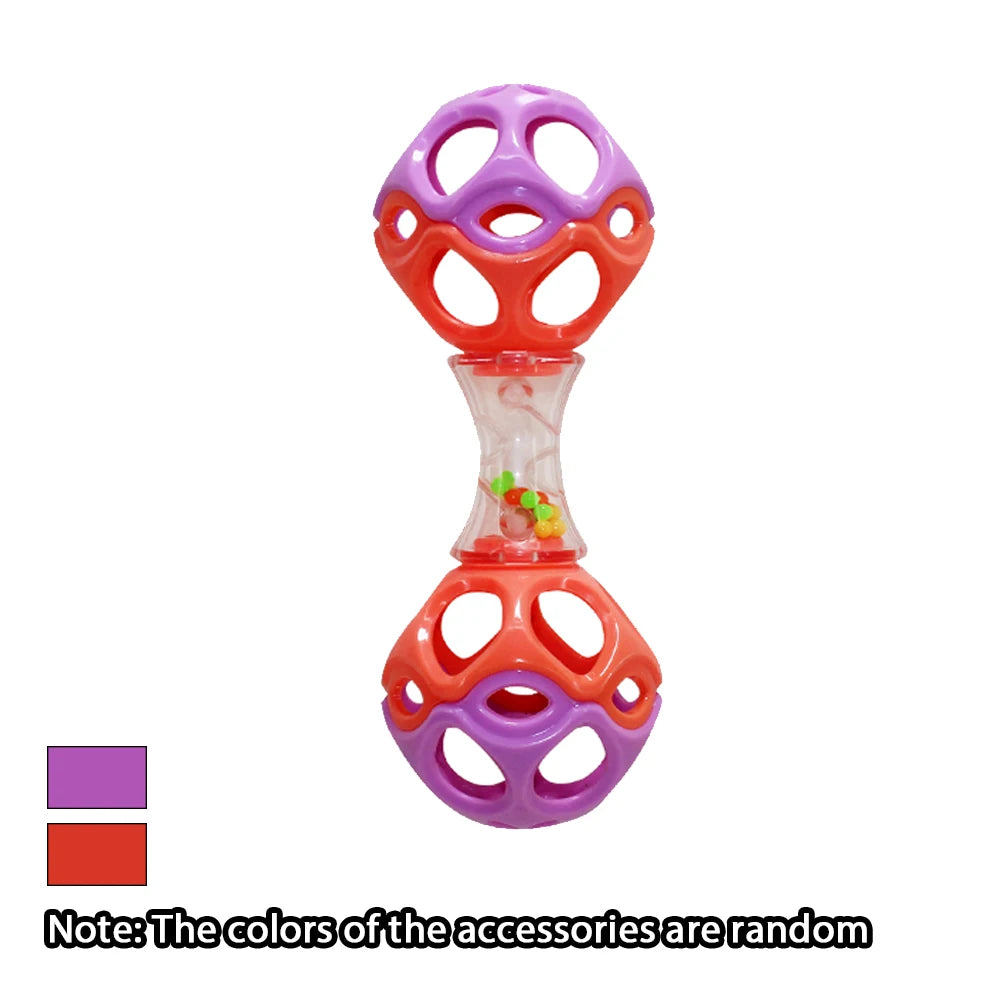 Baby Teething & Grasping Toy, Soft Rubber Rattle Ball for Sensory Development, Ideal Holiday Gifts for Newborns