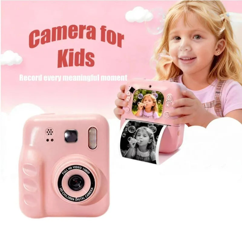 Children's Polaroid print camera high definition dual lens can take pictures and videos toy gift box