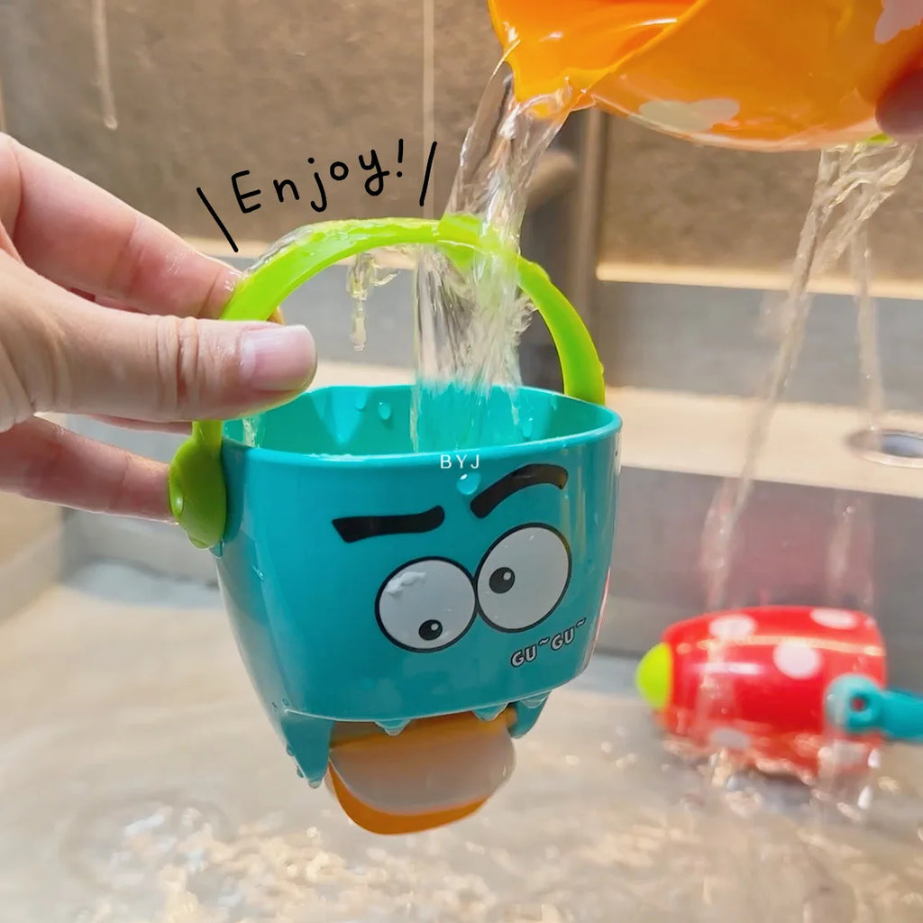 Baby Shower Bath Toys Baby Bathroom Bathtub Mini Leaky Bucket Beach Toys Sprinkling Shower Play Water Cups Gifts For Toddler