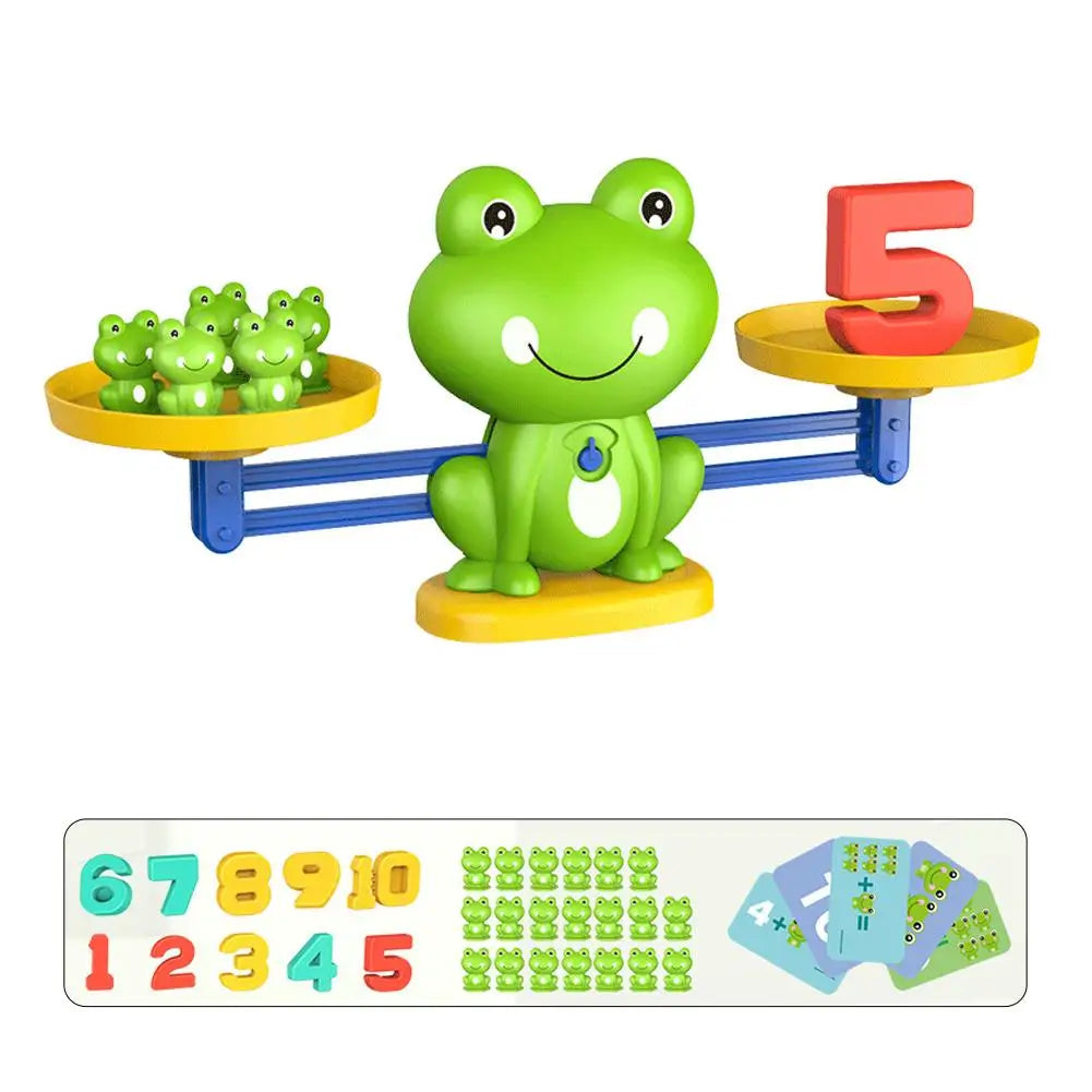Frog Math Balance Scale Toy For Kids Number Learning Counting Educational Toys For 3-6 Years Old Montessori Interactive Toy