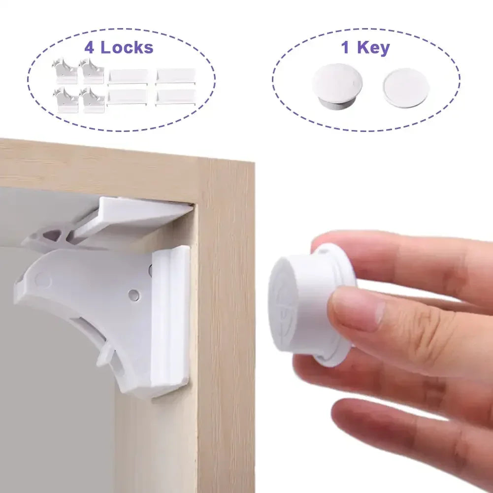 Magnetic Child Lock Children Protection Baby Safety Lock Drawer Latch Cabinet Door Lock Limiter Children Security Locks