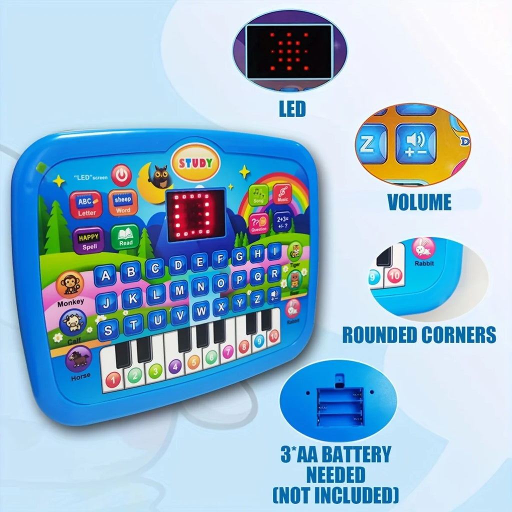 Kids Educational Learning Machine: English, Math, Music & Animal Piano Toy(batteries not included)