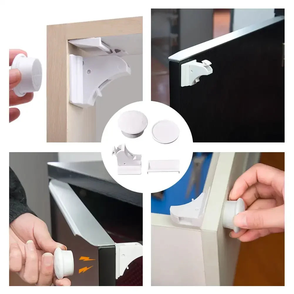 Magnetic Child Lock Children Protection Baby Safety Lock Drawer Latch Cabinet Door Lock Limiter Children Security Locks