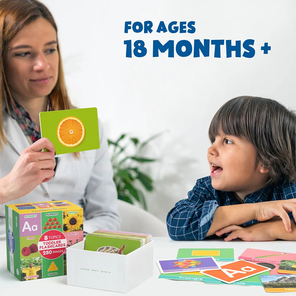 Flash Cards for Toddlers, Double-Sided Educational Flashcards, Alphabet Number, Preschool Learning Activities Gift For Christmas