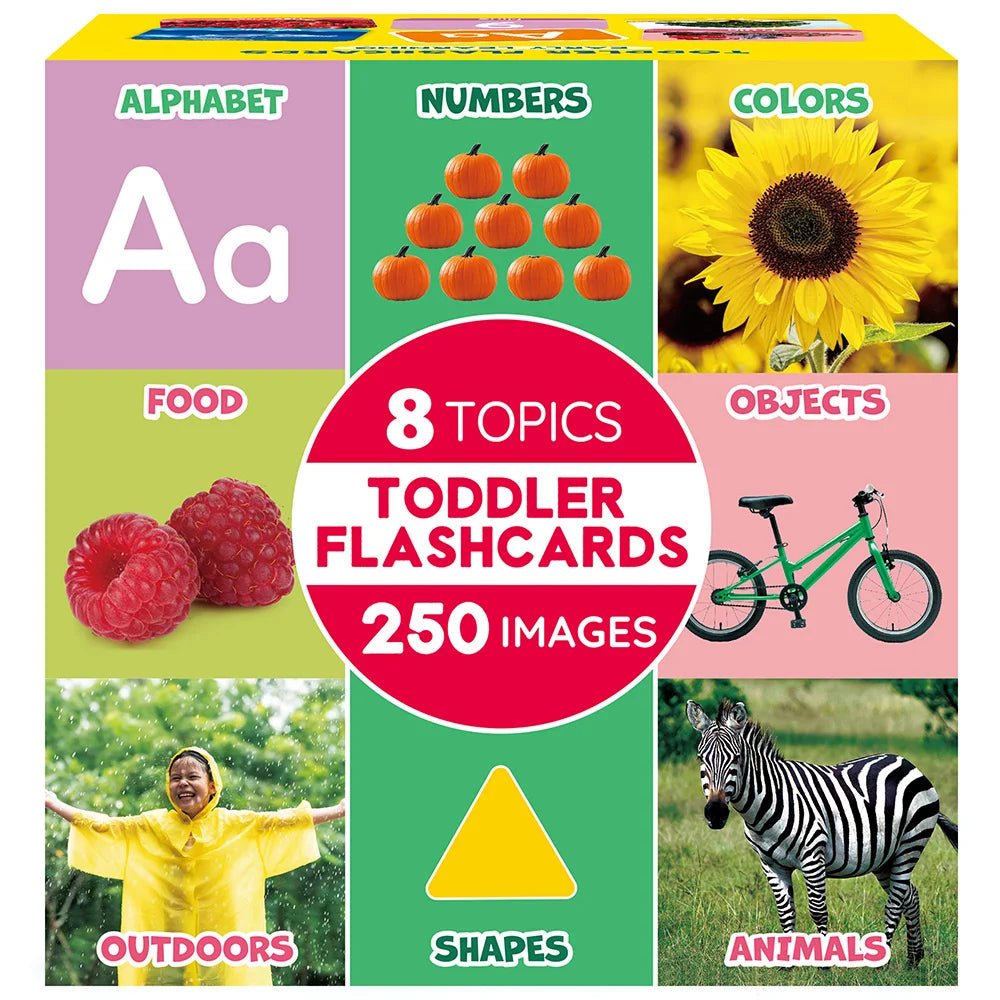 Flash Cards for Toddlers, Double-Sided Educational Flashcards, Alphabet Number, Preschool Learning Activities Gift For Christmas