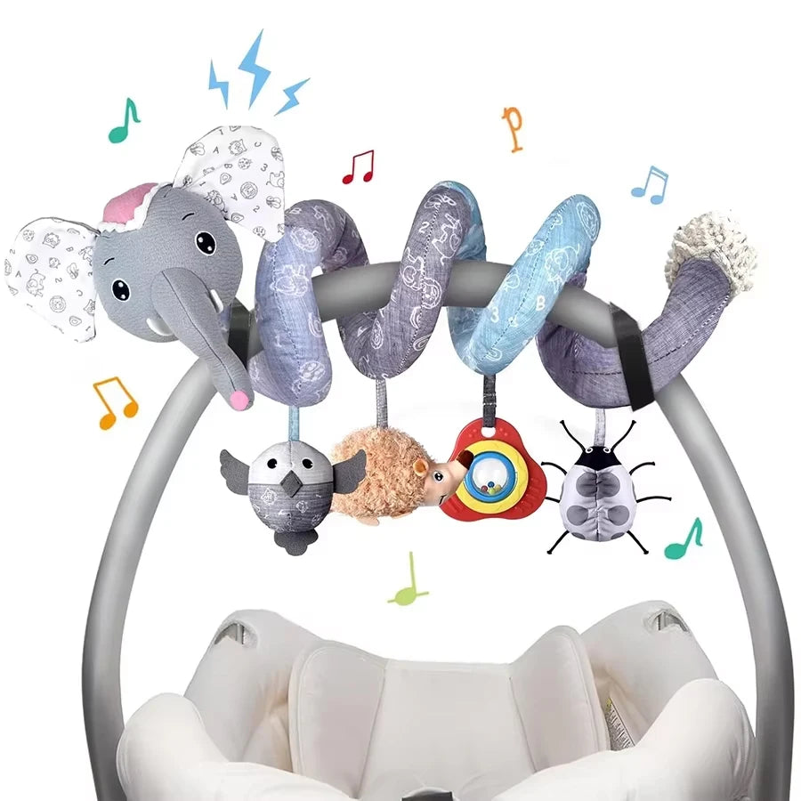 Car Seat Toys for Babies 0-6 Months Boys Girls Newborn Toys Stroller Toy Carseat Toys Hanging Toys Music Rattle Baby Toys