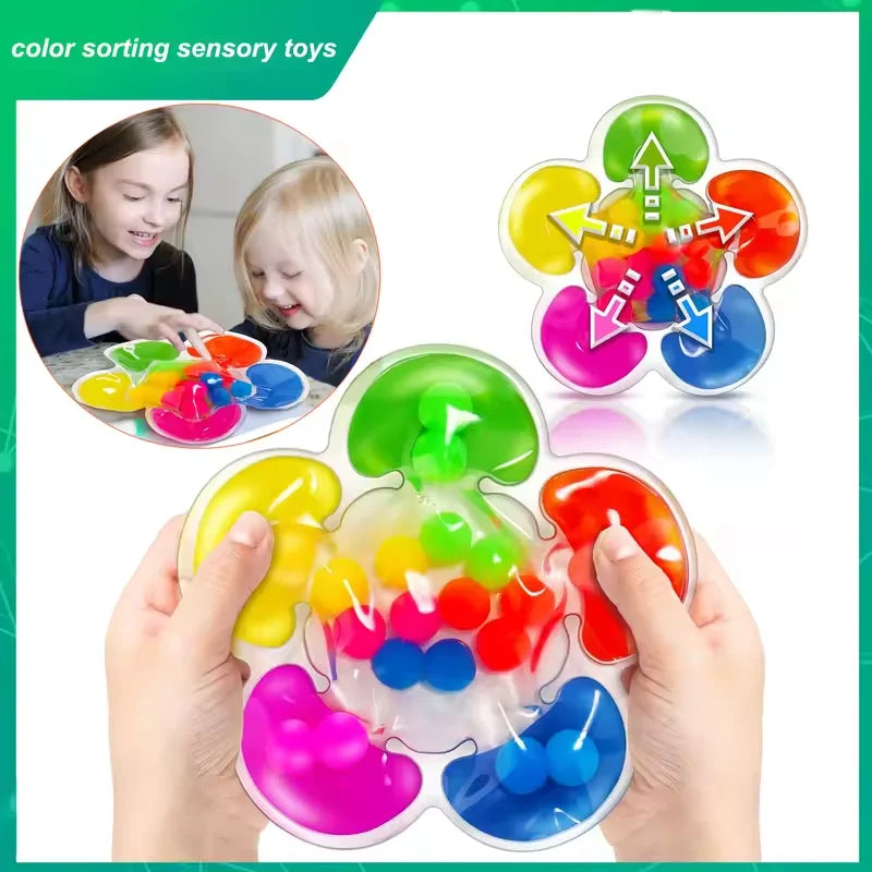 Five Color Sorting Sensory Toy  Sorting Sensory Matching Toys Educational Decompression Toys Fine Motor Skills Game Gift Party