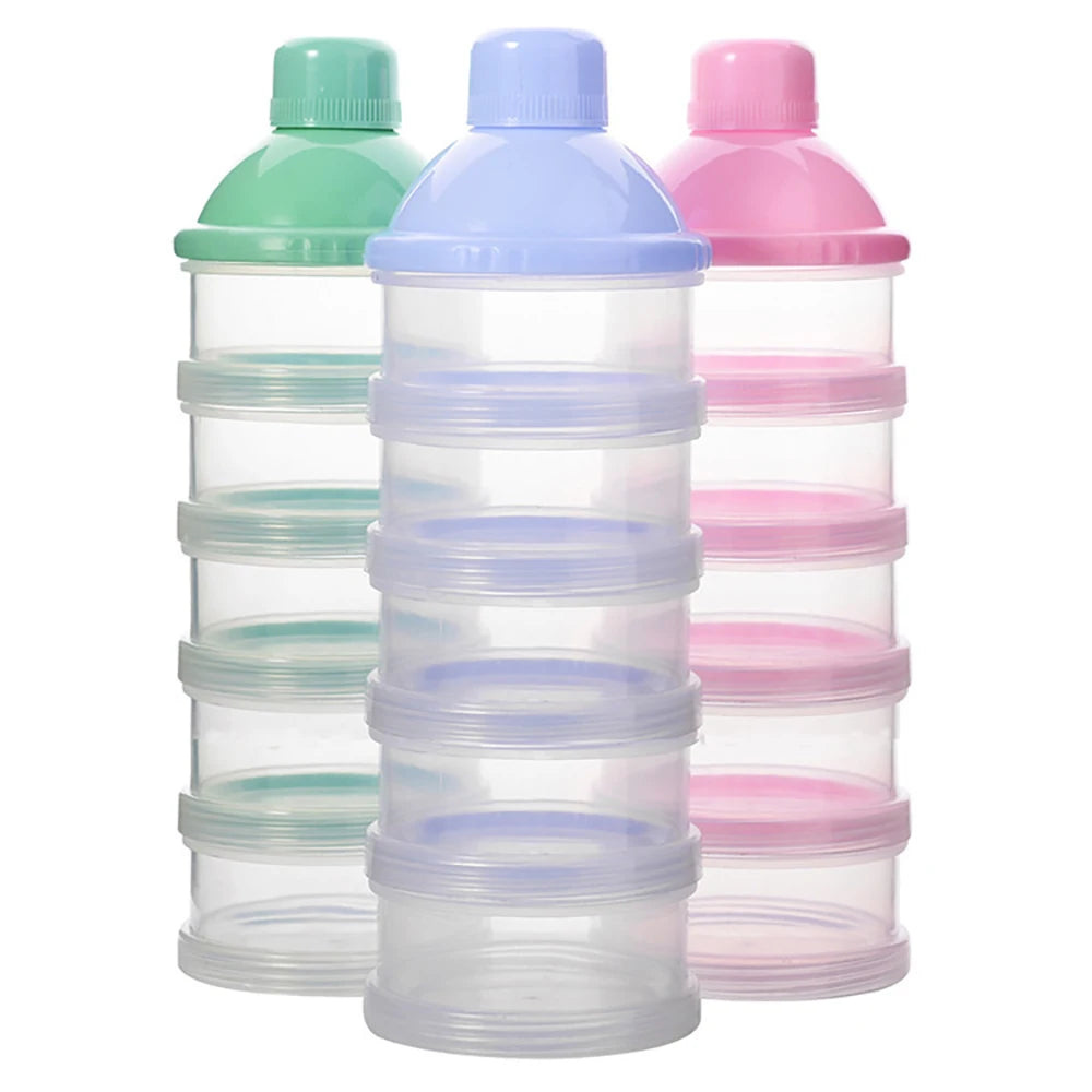 4/5 Grid Portable Milk powder box container Toddle Baby Snacks Food Storage Box Formula Dispenser Milk Powder Bottles