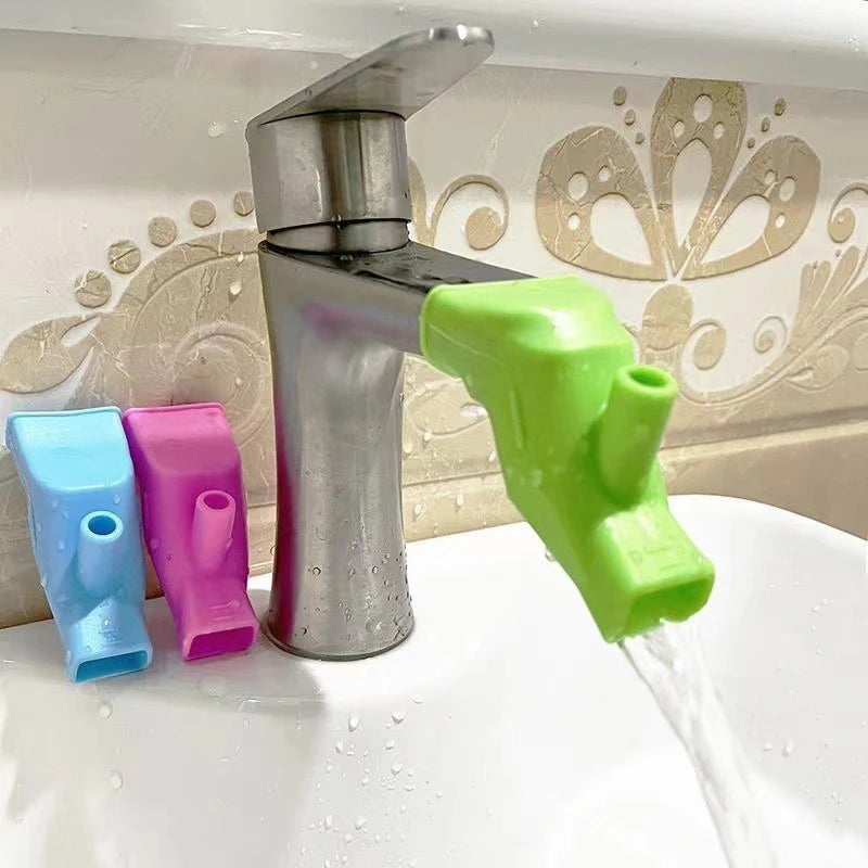 Faucet Extender Rubber Elastic Water Tap Extension Kitchen Faucet Accessories For Children Kid Hand Washing Bathroom Sink Nozzle