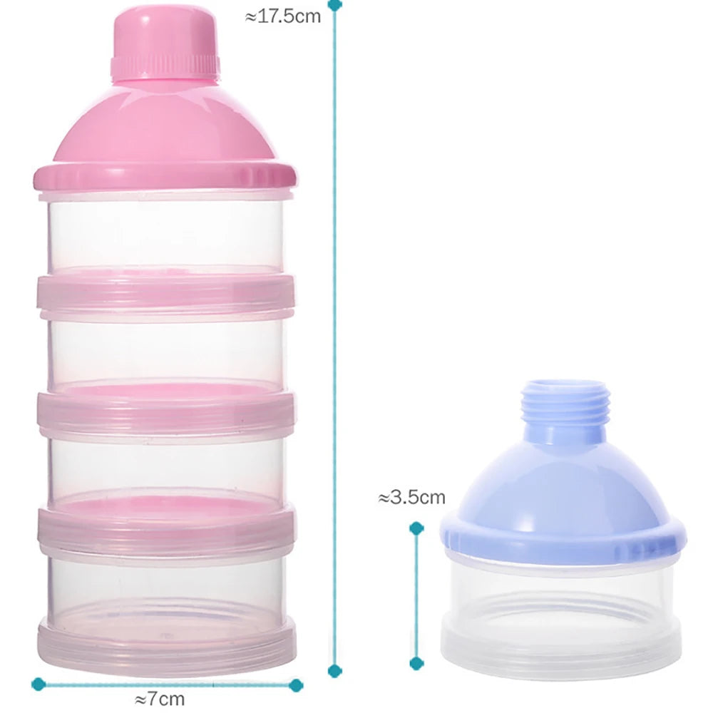 4/5 Grid Portable Milk powder box container Toddle Baby Snacks Food Storage Box Formula Dispenser Milk Powder Bottles
