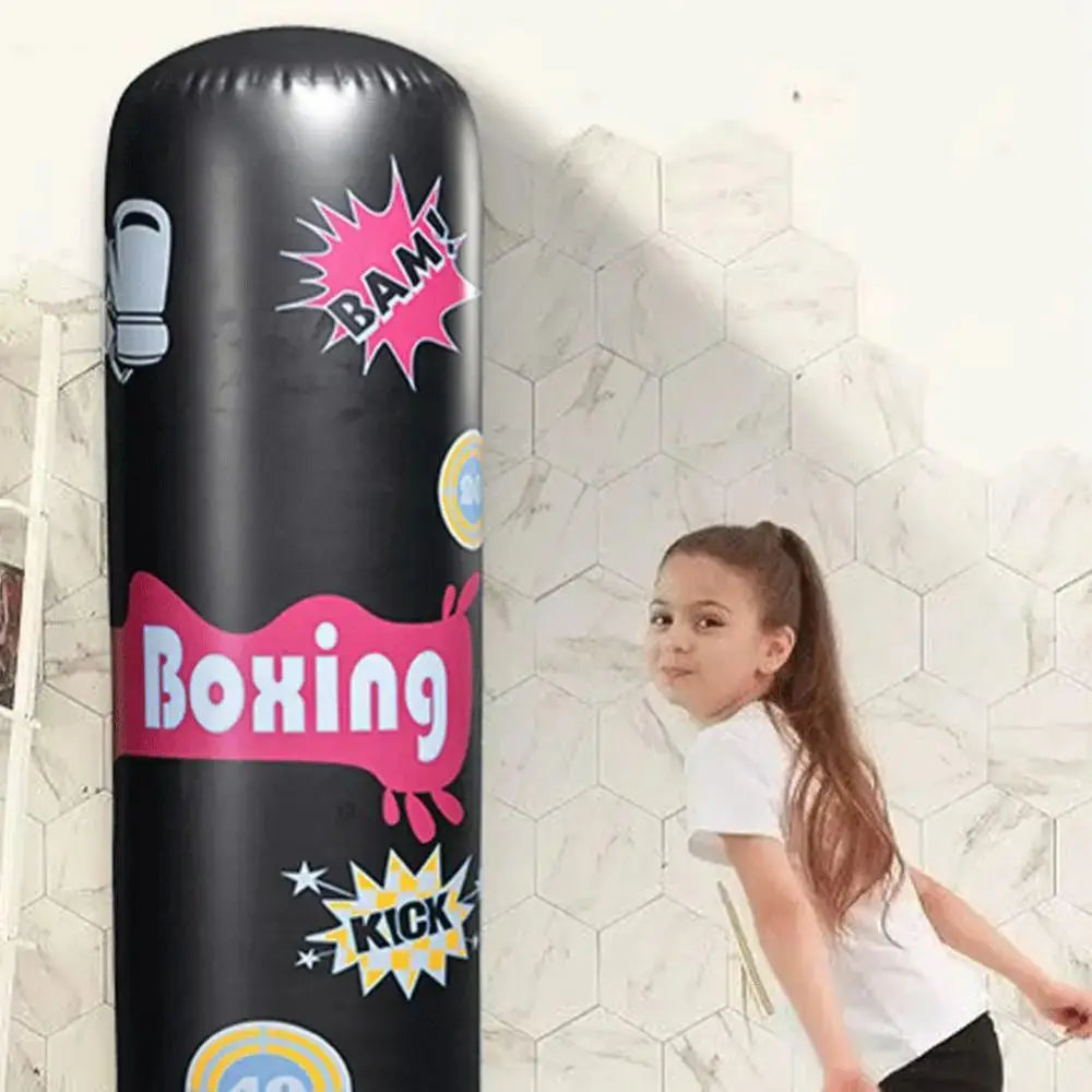 Inflatable Boxing Sandbag Thickened Promote Development Children Punching Bag PVC Leak-proof Fitness Sand Bag Home