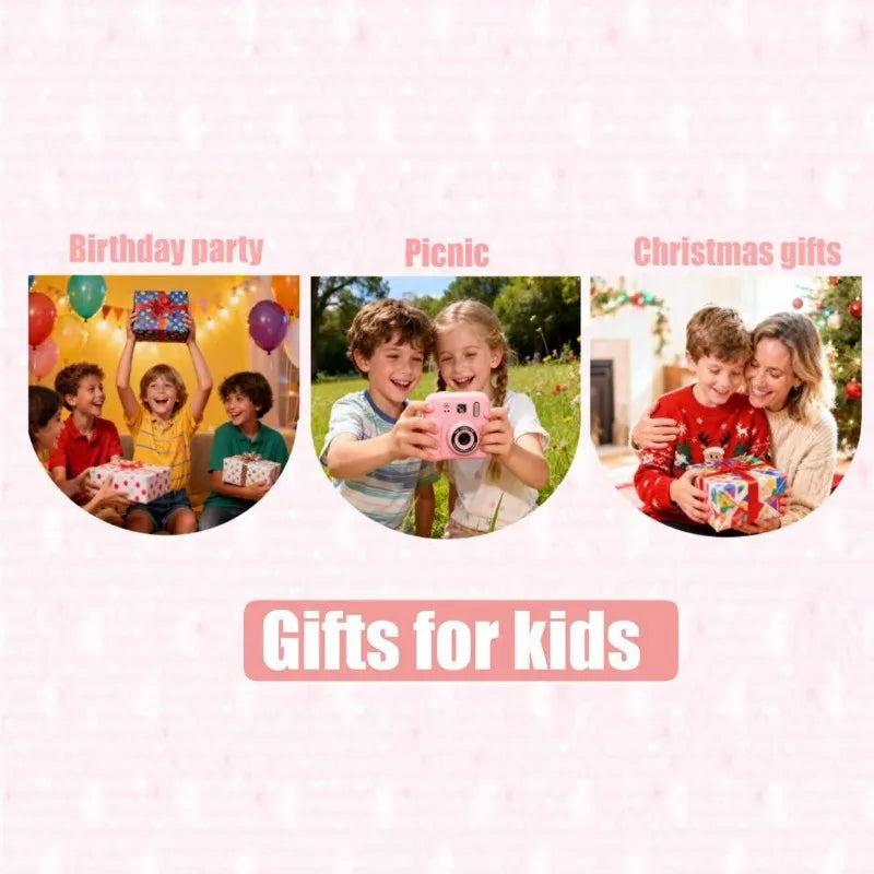 Children's Polaroid print camera high definition dual lens can take pictures and videos toy gift box