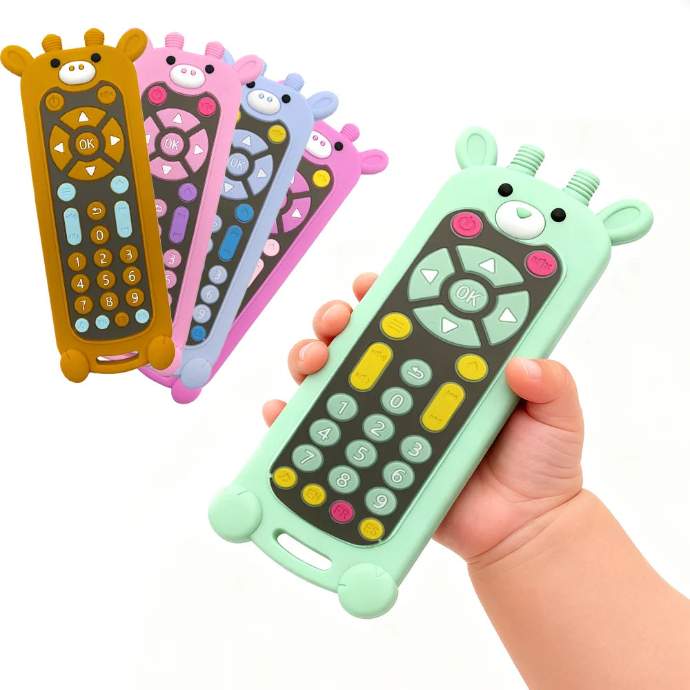 Baby Teether Toy: Realistic Cartoon Remote Control for Soothing Gum Discomfort Remote Control Toy