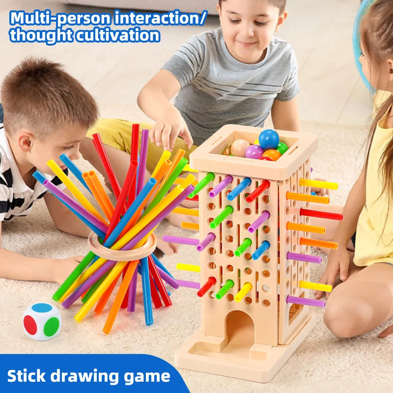 Colorful Stick-Pulling Game - Children's Fine Motor Skills and Parent-Child Interactive Educational Toy
