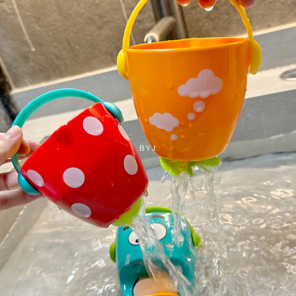 Baby Shower Bath Toys Baby Bathroom Bathtub Mini Leaky Bucket Beach Toys Sprinkling Shower Play Water Cups Gifts For Toddler