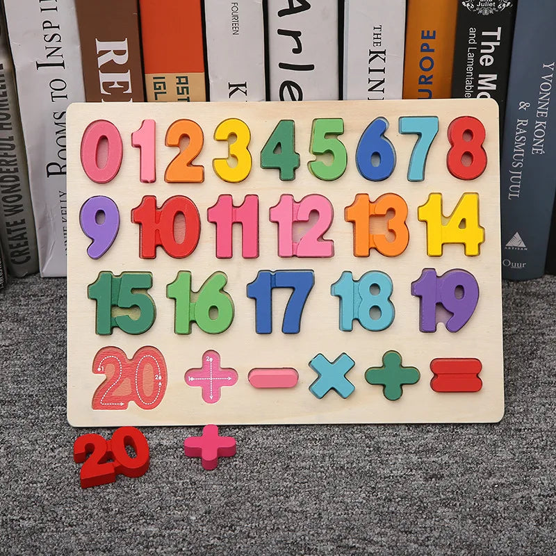 Juguete Montessori, bloques de construcción de madera, juguetes educativos de aprendizaje temprano, rompecabezas para niños de emparejar colores y formas para niños y niñas